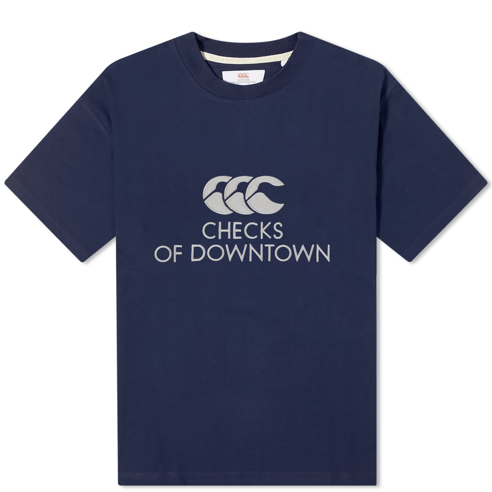 Футболка Checks Downtown X Canterbury Logo, темно-синий