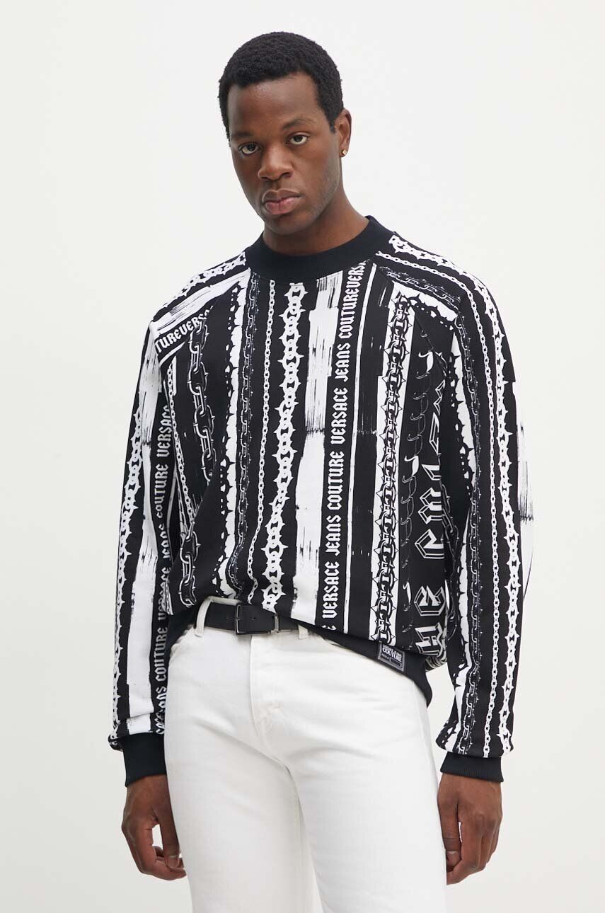 

Хлопковая толстовка Versace Jeans Couture, черный