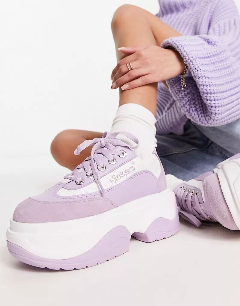 

Сиреневые кроссовки на платформе Kickers Kade lo эксклюзивно для ASOS