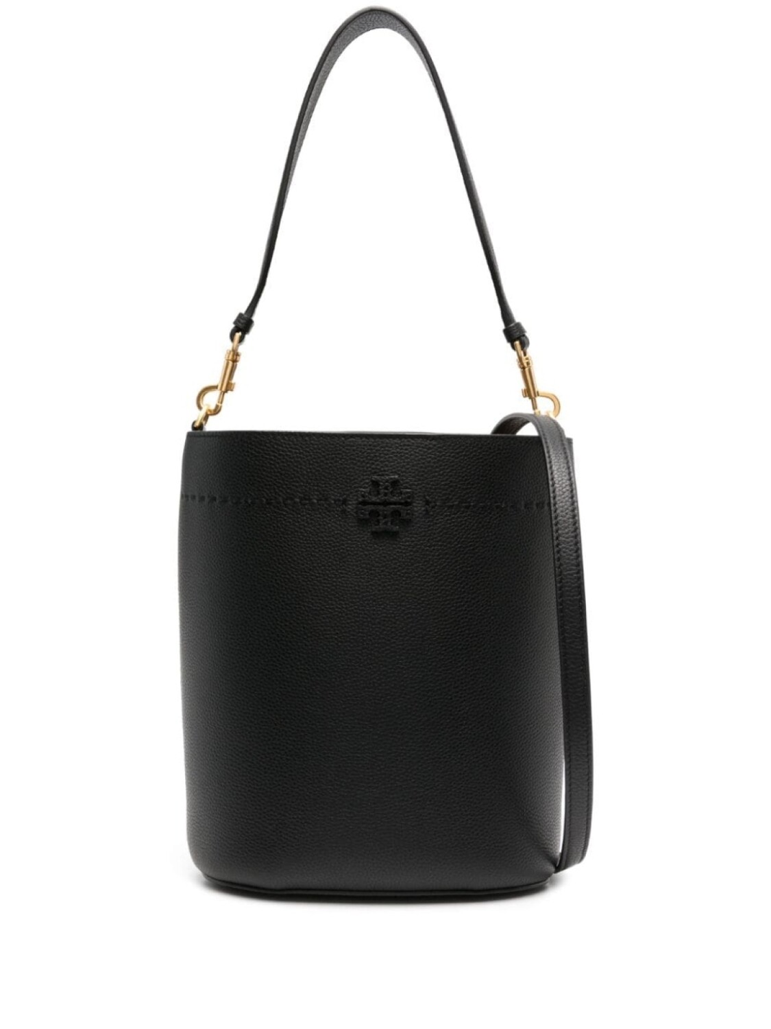 

Сумка-ведро McGraw с тисненым логотипом Tory Burch, черный