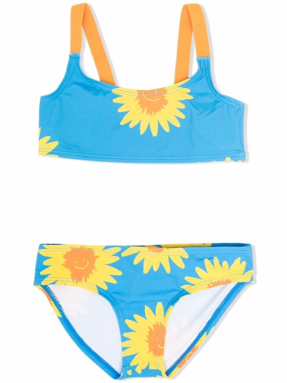 

Stella McCartney Kids бикини с лифом-бандо и принтом, синий