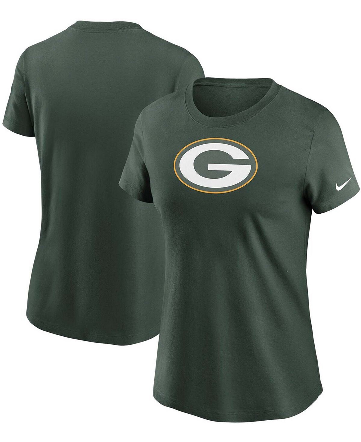 

Женская зеленая футболка с логотипом Green Bay Packers Essential Nike, зеленый