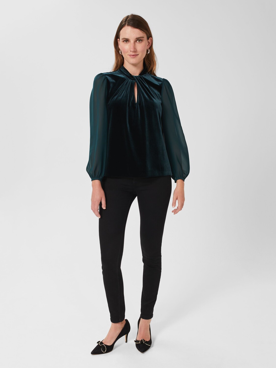 

Бархатный топ Hobbs Faye, Evergreen