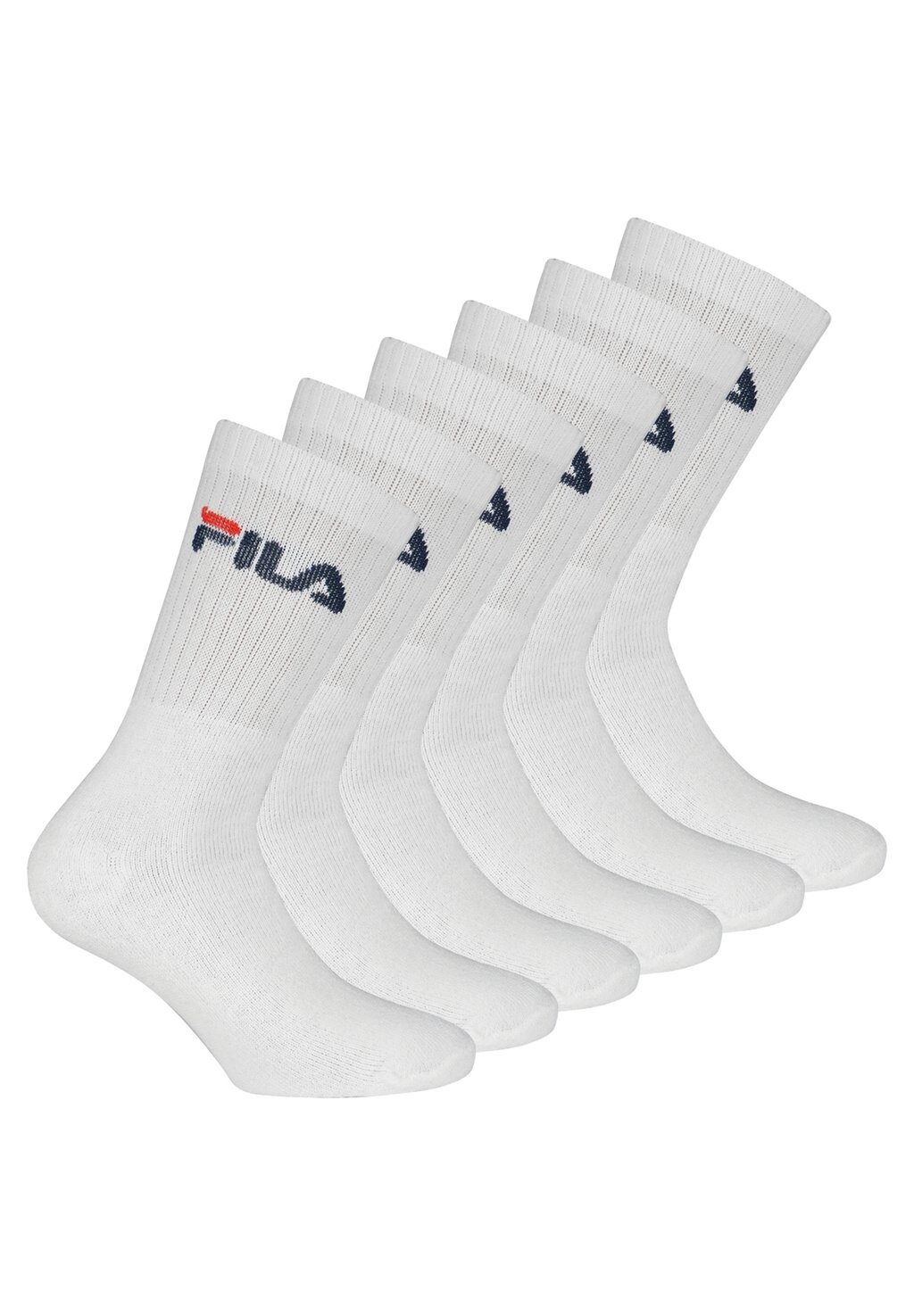 Носки UNISEX CREW 6 PACK Fila, цвет white