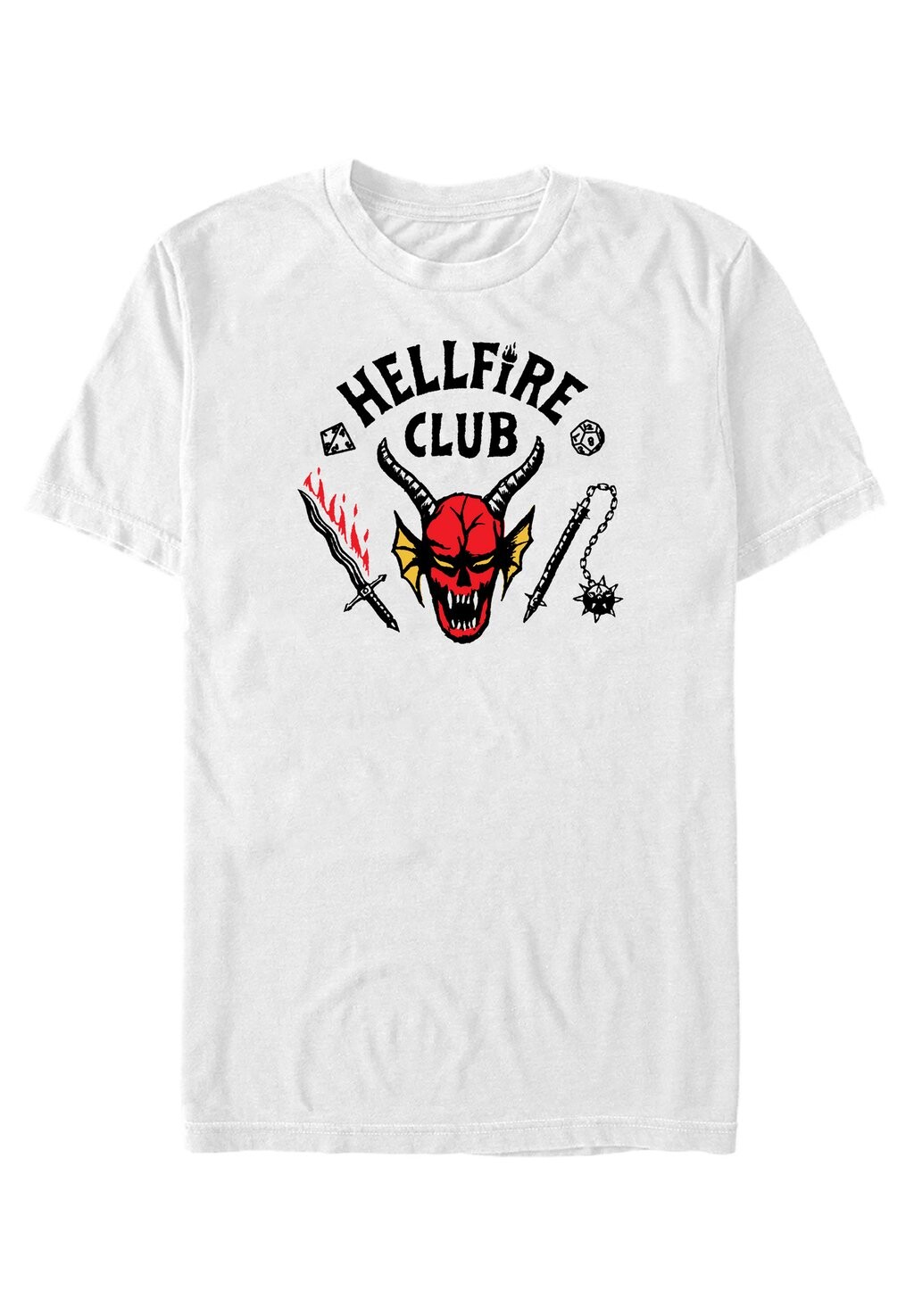 

Футболка с принтом Stranger Things Hellfire Cut Henry Tiger, белый
