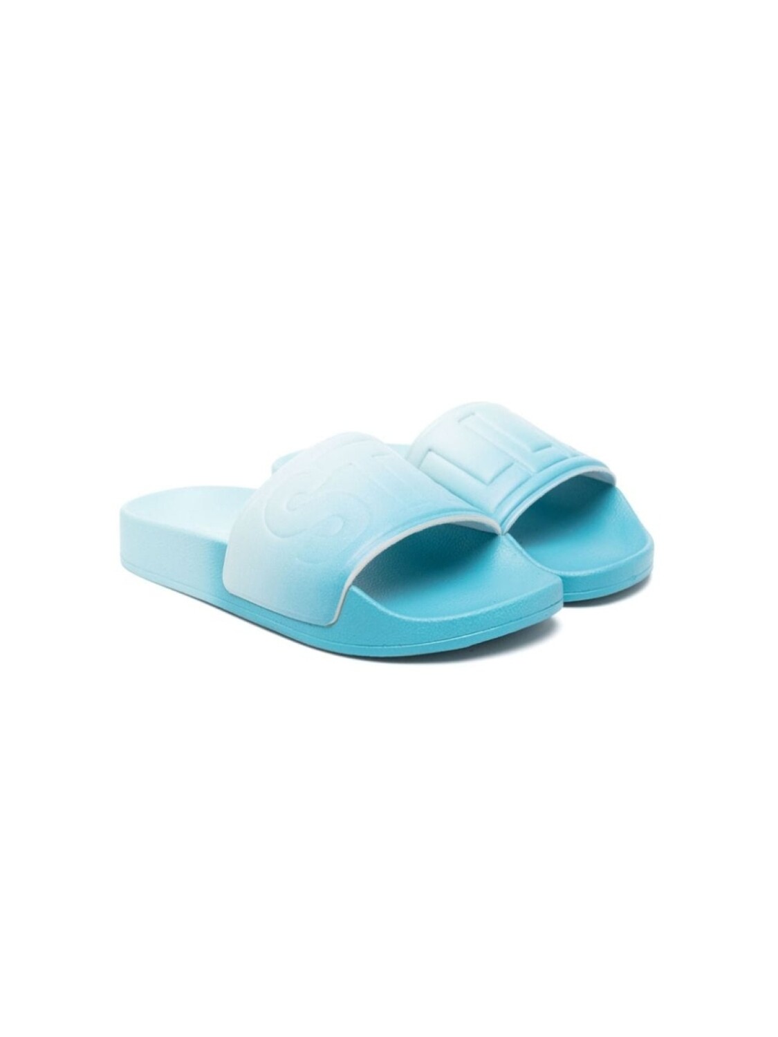 

Stella McCartney Kids шлепанцы с тисненым логотипом, синий