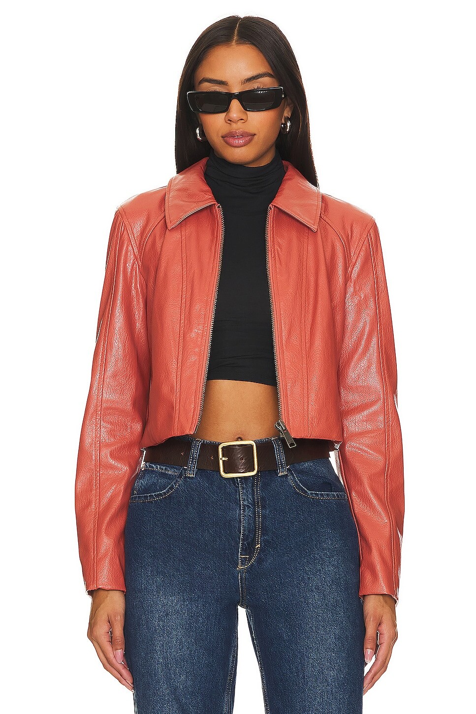 

Куртка Free People x REVOLVE Clarkie Faux Leather, цвет HOTSAUCE