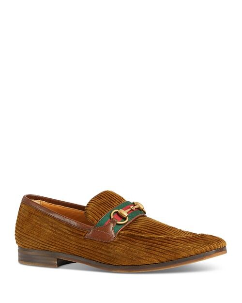 

Мужские вельветовые лоферы Horsebit Gucci, цвет Tan/Beige