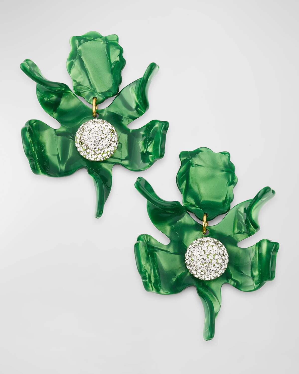 

Серьги Crystal Lily, Зеленый Лист Lele Sadoughi, цвет Leaf Green