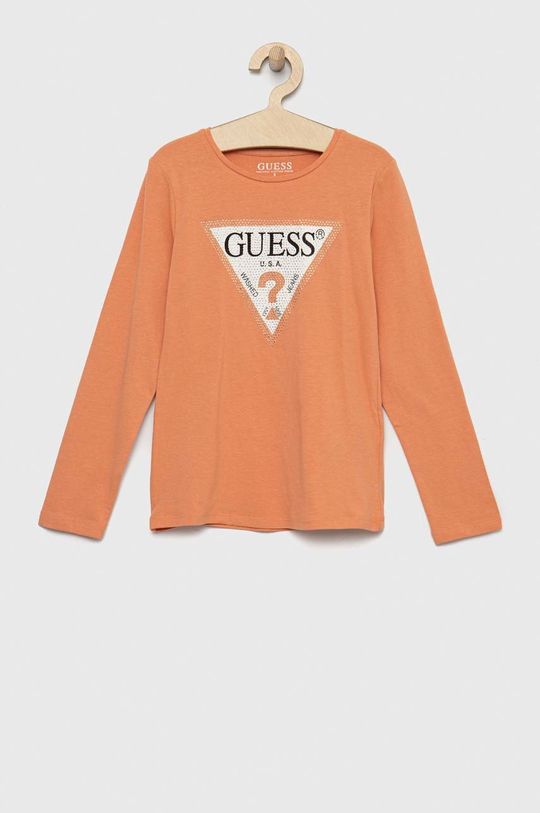 Детская футболка с длинными рукавами Guess, оранжевый угадайка