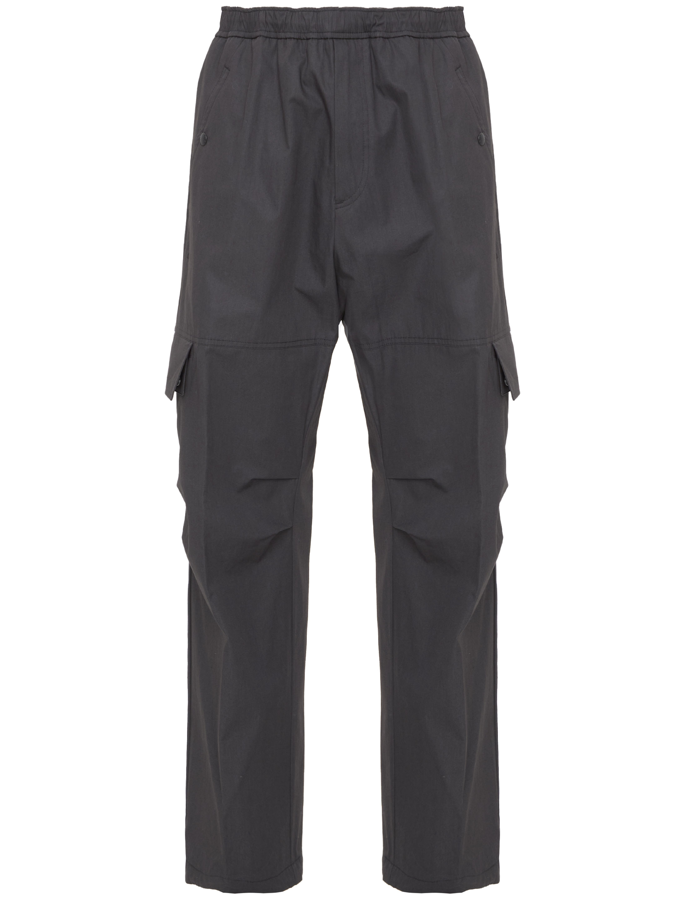 Брюки Moncler Cotton cargo, черный брюки bershka cotton cargo серый