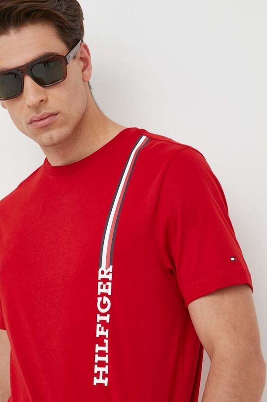 

Хлопковая футболка Tommy Hilfiger, красный