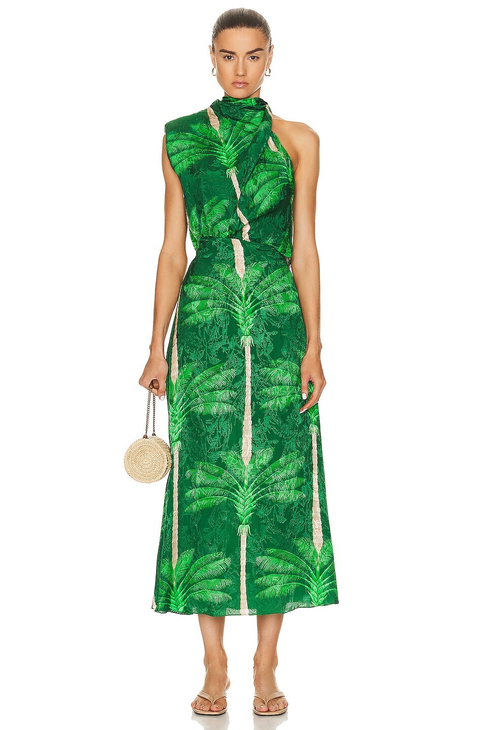

Платье Johanna Ortiz Pisco Envejecido Ankle, цвет Cuba Emerald