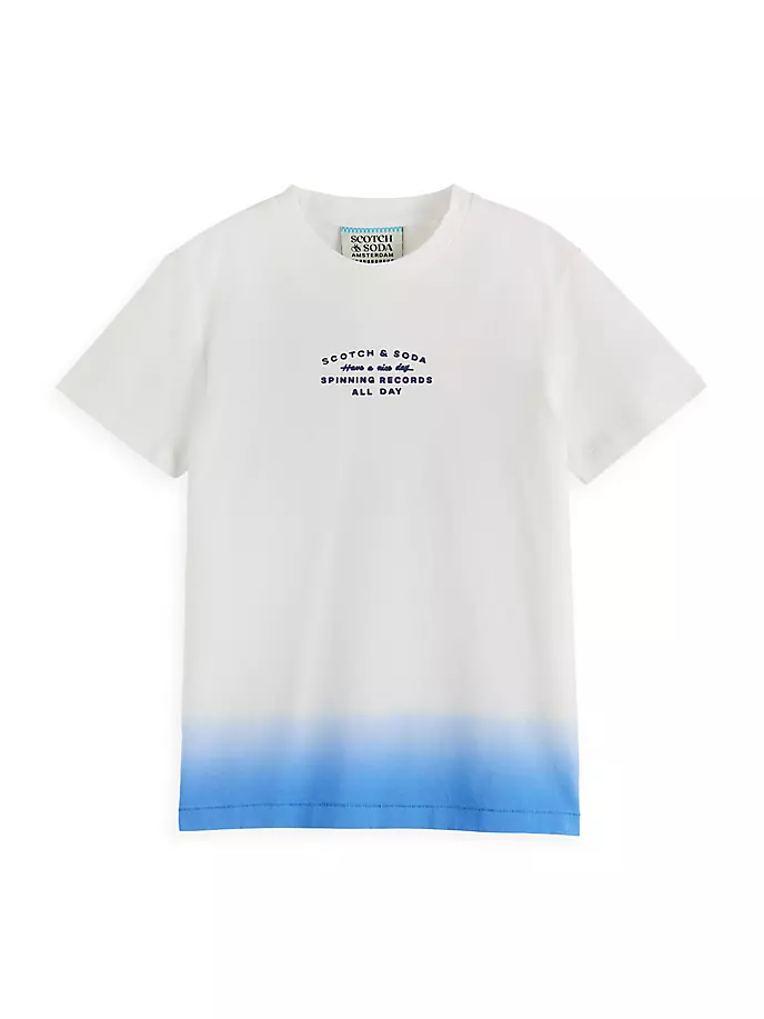 

Футболка Little Boy's & Boy's Spinning Records с Dip-Dye Scotch & Soda, белый