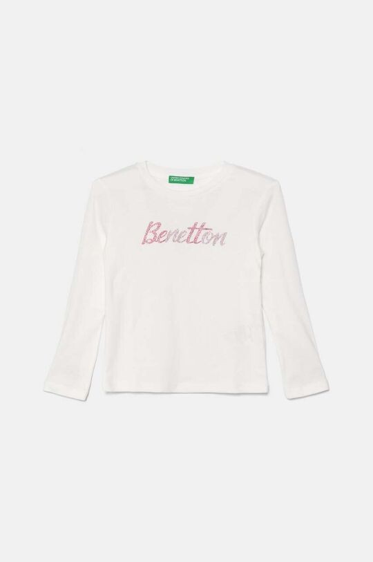 

Детская хлопковая рубашка с длинным рукавом United Colors of Benetton, белый
