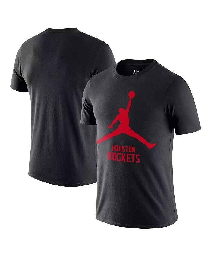 

Мужская черная футболка Houston Rockets Essential Jumpman Nike, черный