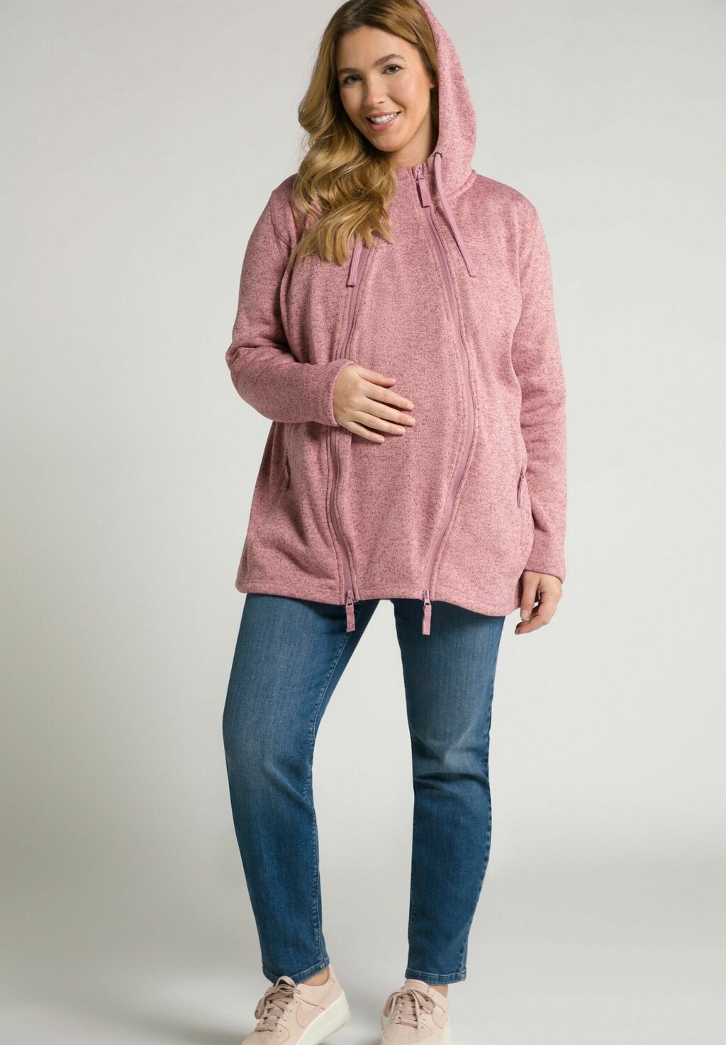

Толстовка на молнии Ulla Popken, цвет Mottled Light Pink