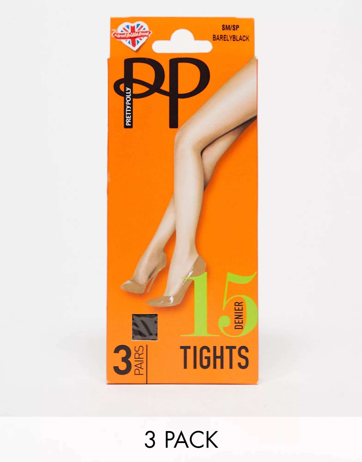 

Колготки Pretty Polly, 3 шт., плотностью 15 ден, едва черного цвета