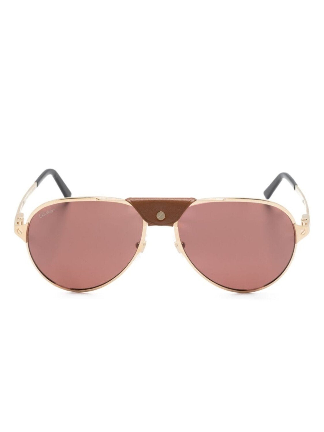 

Cartier Eyewear солнцезащитные очки-пилоты Santos, золотистый