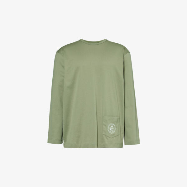 

Футболка из хлопкового джерси sunspel x nigel cabourn с накладными карманами Sunspel, зеленый