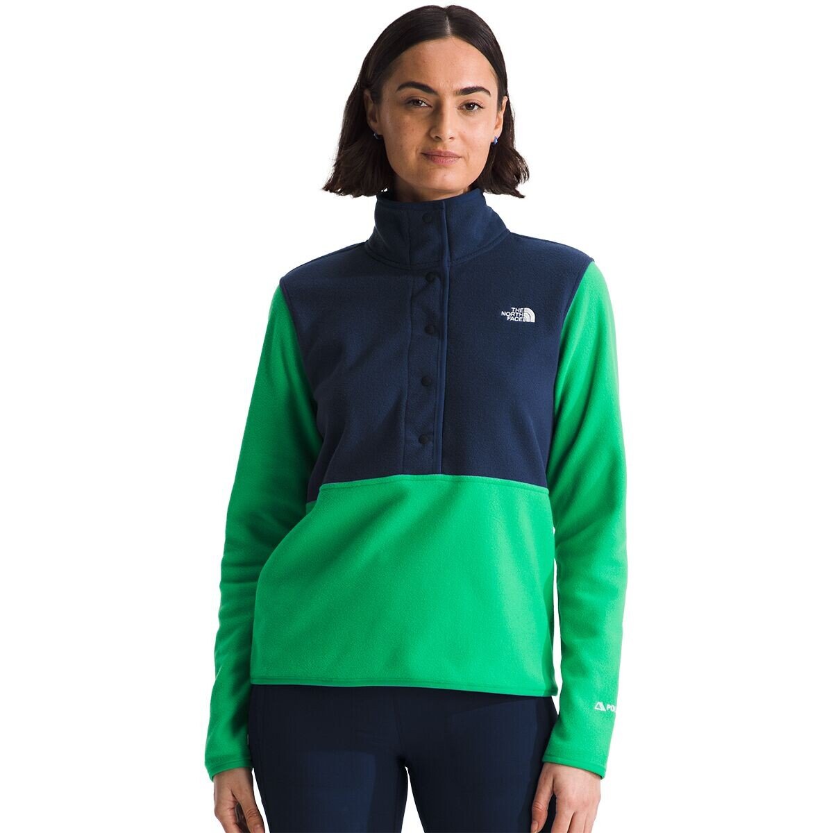 

Куртка на кнопках alpine polartec 100 1/2 The North Face, цвет summit navy/optic emerald