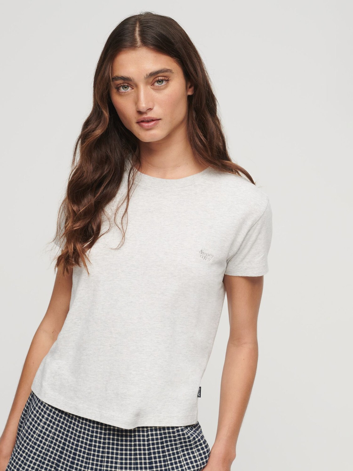 

Футболка Essential с логотипом 90-х годов Superdry, ледниковый серый мергель