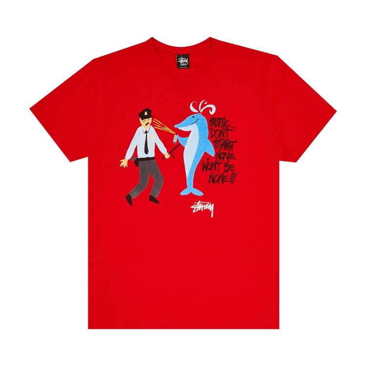 

Футболка Stussy Dolphin Static 'Red', красный