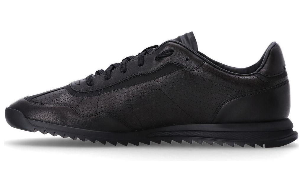 

Кроссовки BOSS Perforated Low-top Leather Sneakers, черный