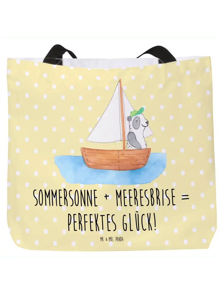 

Сумка-шоппер Mr & Mrs Panda Sommer Meer Glück, пастельно-желтый
