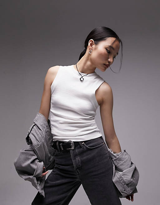 

Белый узкий жилет Topshop