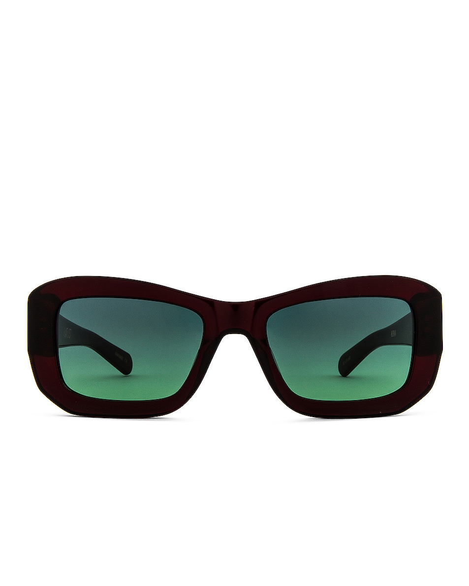 Солнцезащитные очки Flatlist Norma, цвет Solid Burgundy & Solid Black solid