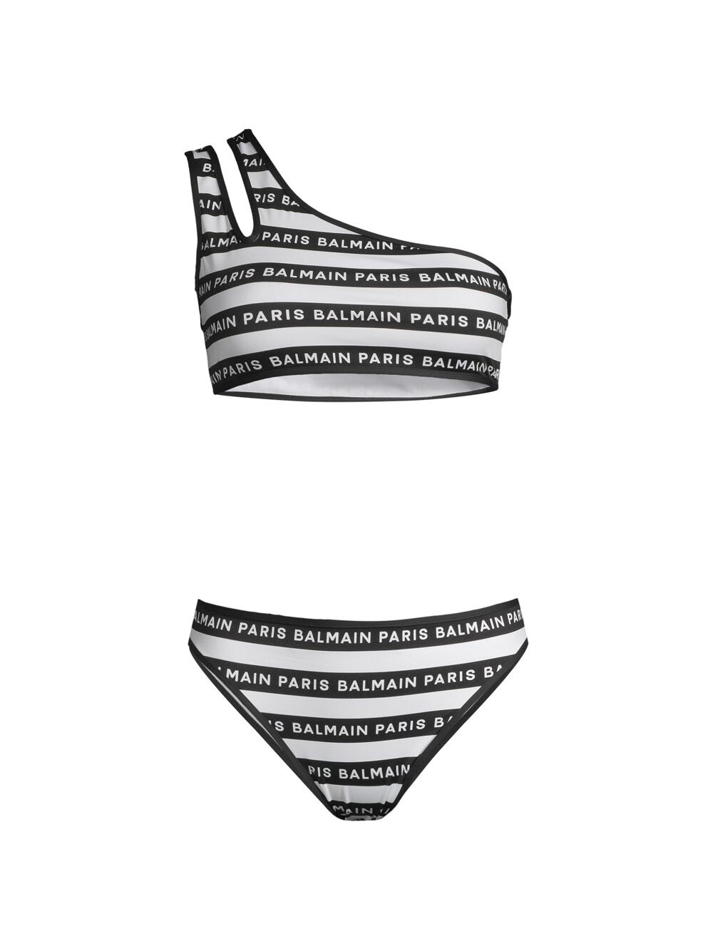 

Новый комплект бикини с логотипом Iconic Stripes Balmain, белый