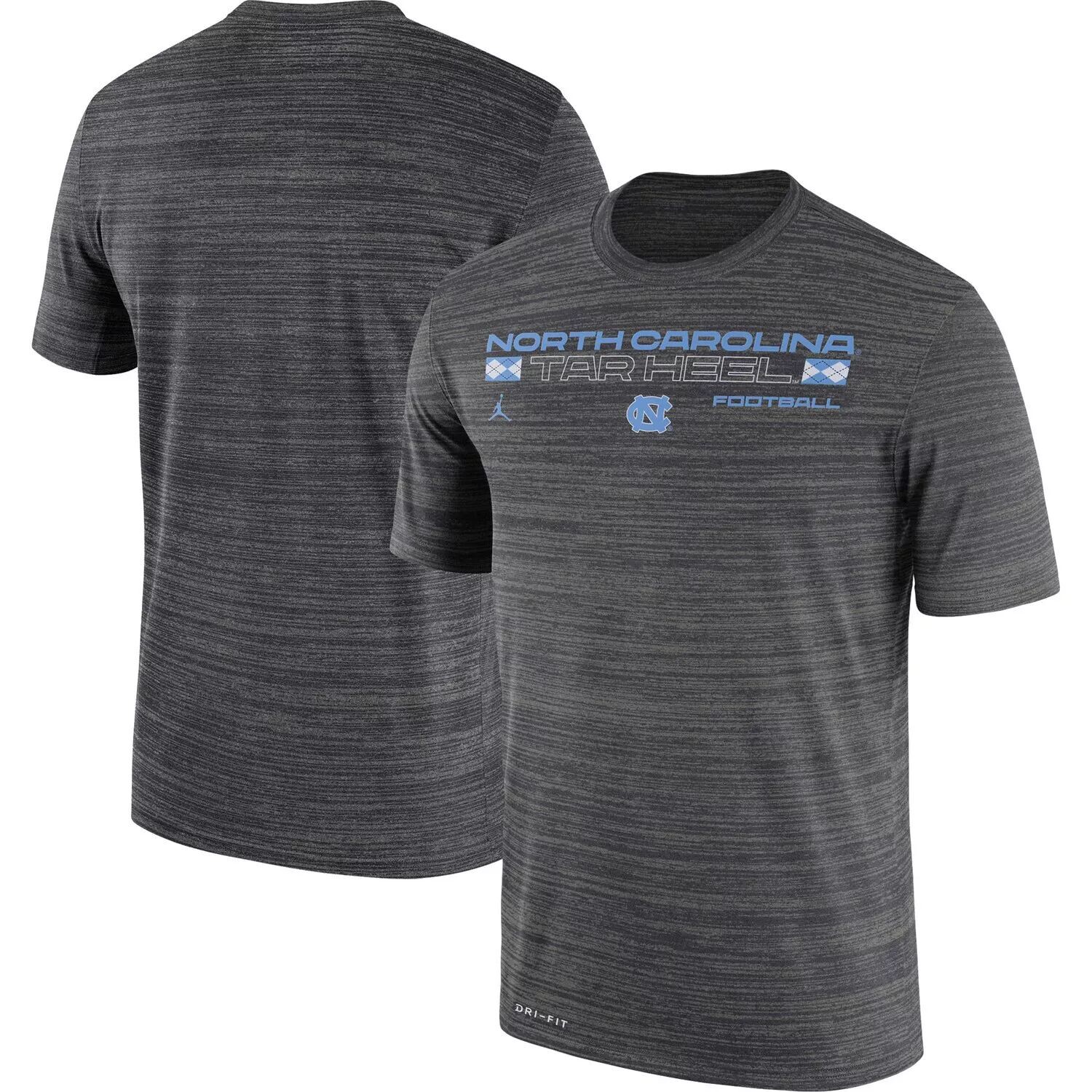 

Мужская темно-серая футболка North Carolina Tar Heels Velocity Legend Dri-Fit Performance Nike, Серый