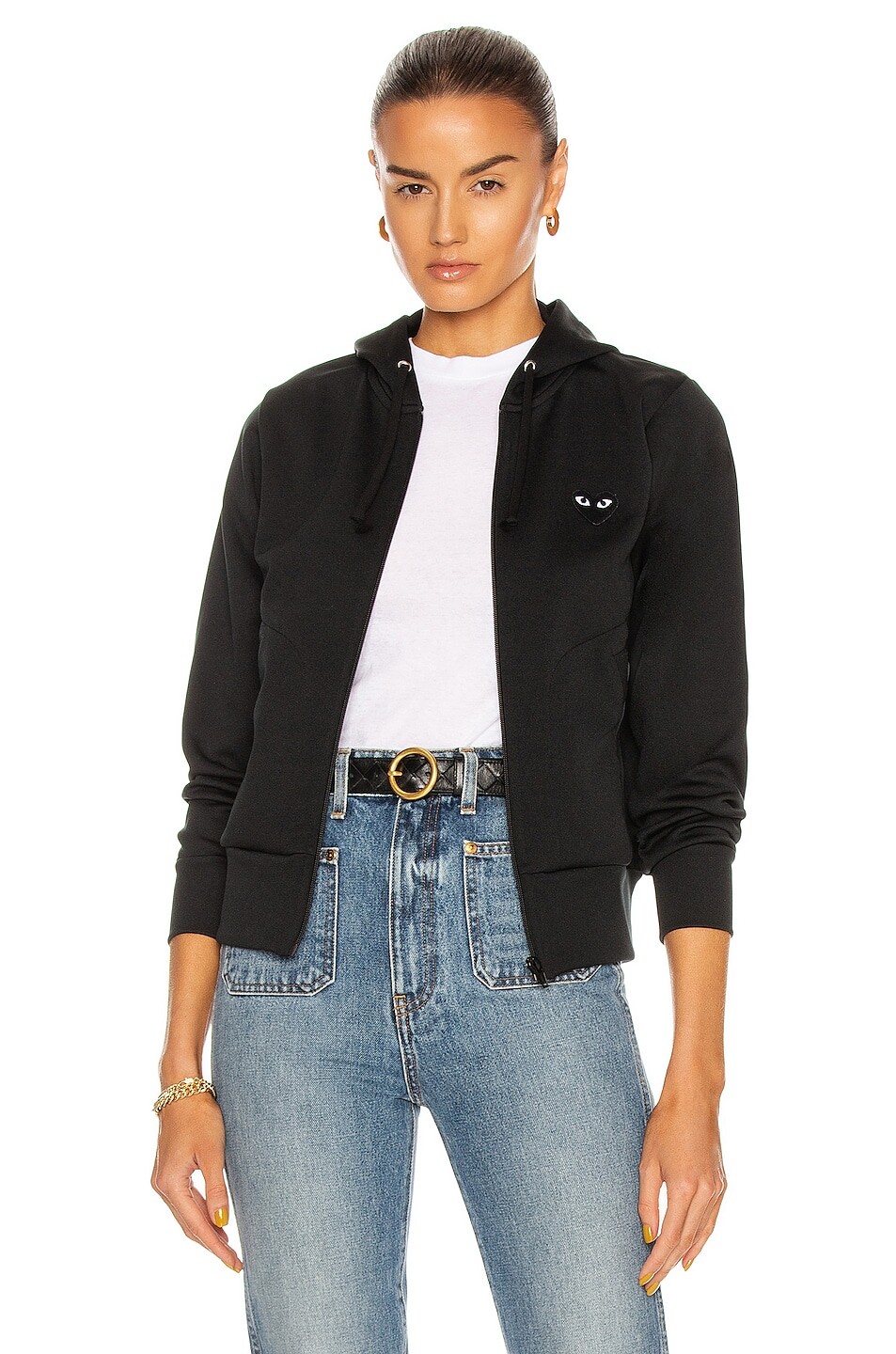 

Свитер Comme des Garçons Big Heart Full Zip Hoodie, черный