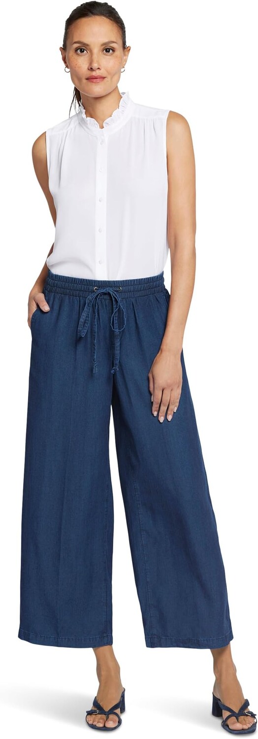 

Брюки NYDJ Jayne Wide Leg Ankle Pull-On, цвет Indigo Ocean
