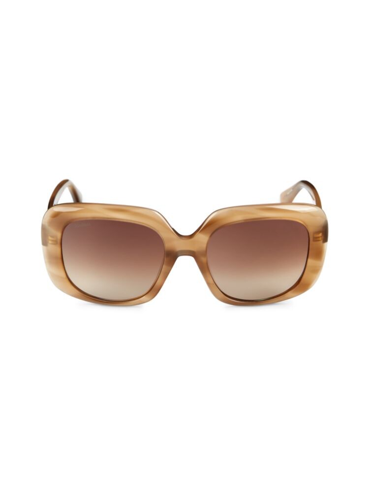 

Прямоугольные солнцезащитные очки 55MM Max Mara, коричневый