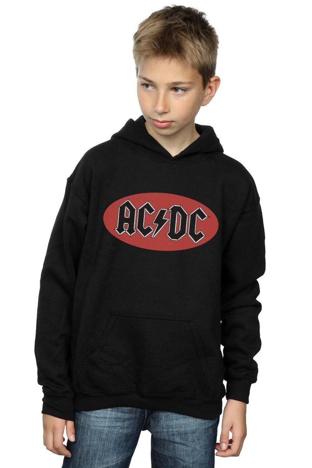 

Толстовка с красным круглым логотипом AC/DC, черный