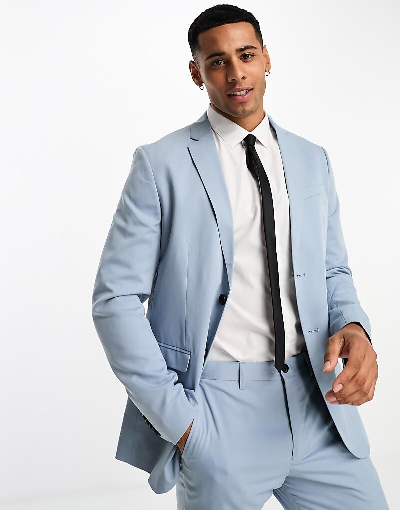 

Jack & Jones Premium – голубой пиджак облегающего кроя