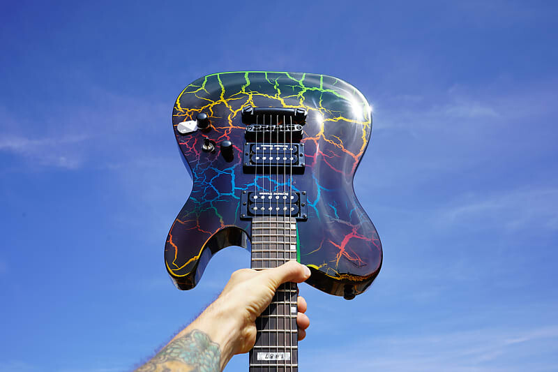 

Электрогитара ESP LTD Eclipse NT '87 Rainbow Crackle 6-String Electric Guitar