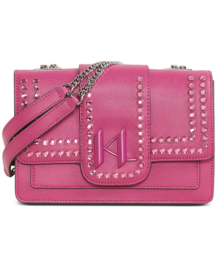 Кожаная сумка через плечо Corinne KARL LAGERFELD PARIS, розовый маленькая сумка через плечо lafayette karl lagerfeld paris цвет charcoal