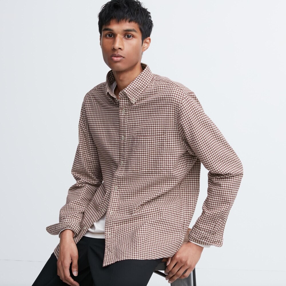 

Предпродажа Uniqlo, мужская и женская фланелевая рубашка в клетку, куртка с длинными рукавами, рубашка для родителей и детей