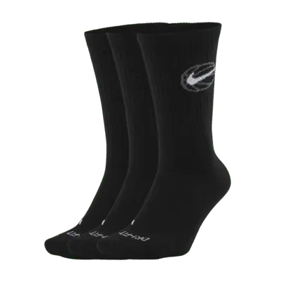 

Носки Nike Everyday Crew Basketball (3 шт), черный/белый