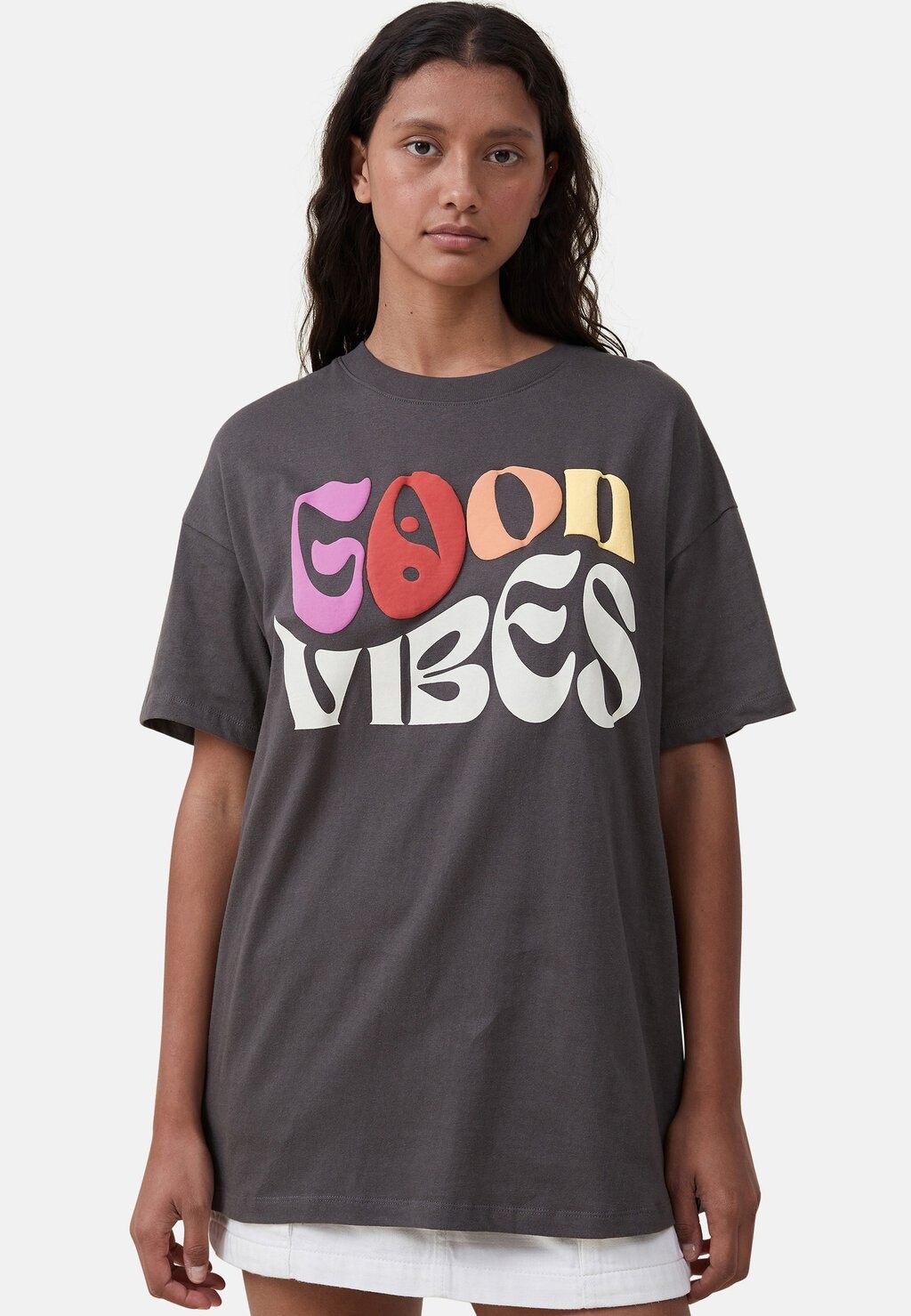 

Футболка с принтом Cotton On, цвет slate grey