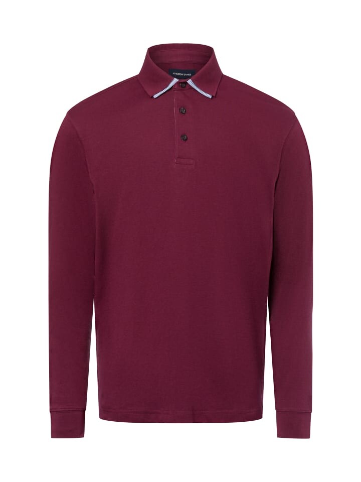 

Поло Andrew James Langarmshirt, бордо