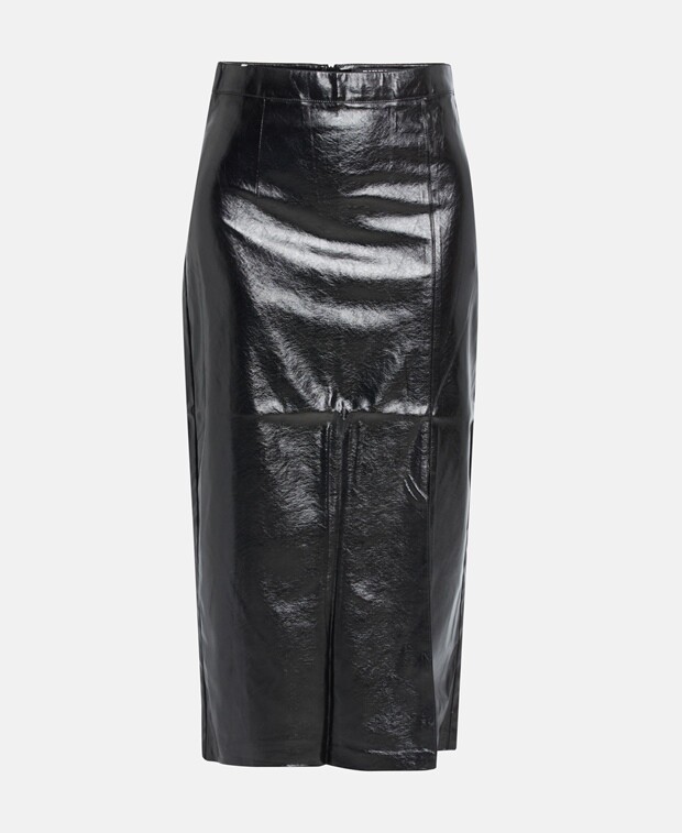 

Юбка из искусственной кожи DKNY, черный