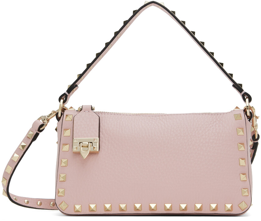 

Розовая маленькая сумка через плечо Rockstud Valentino Garavani