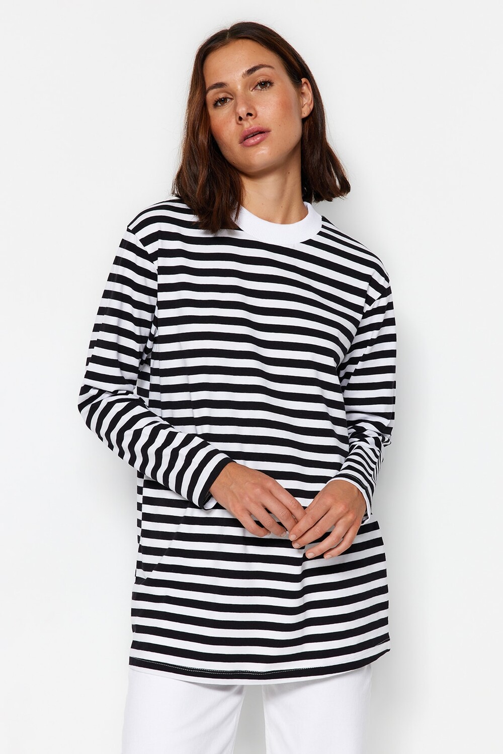 

Туника - Черный - Классический крой Trendyol Modest, черный