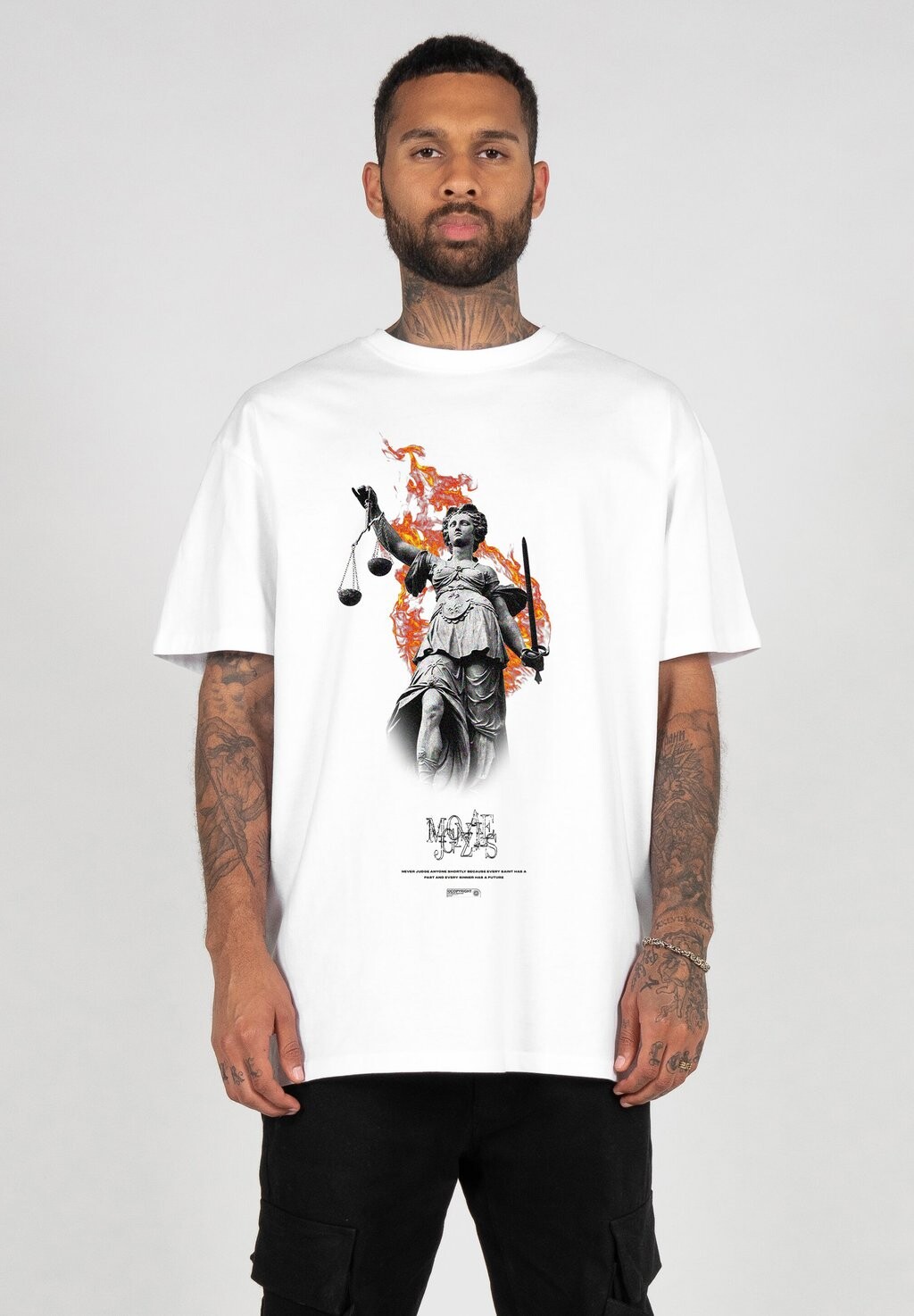 

Футболка с принтом JUSTITIA HEAVY MJ Gonzales, цвет white