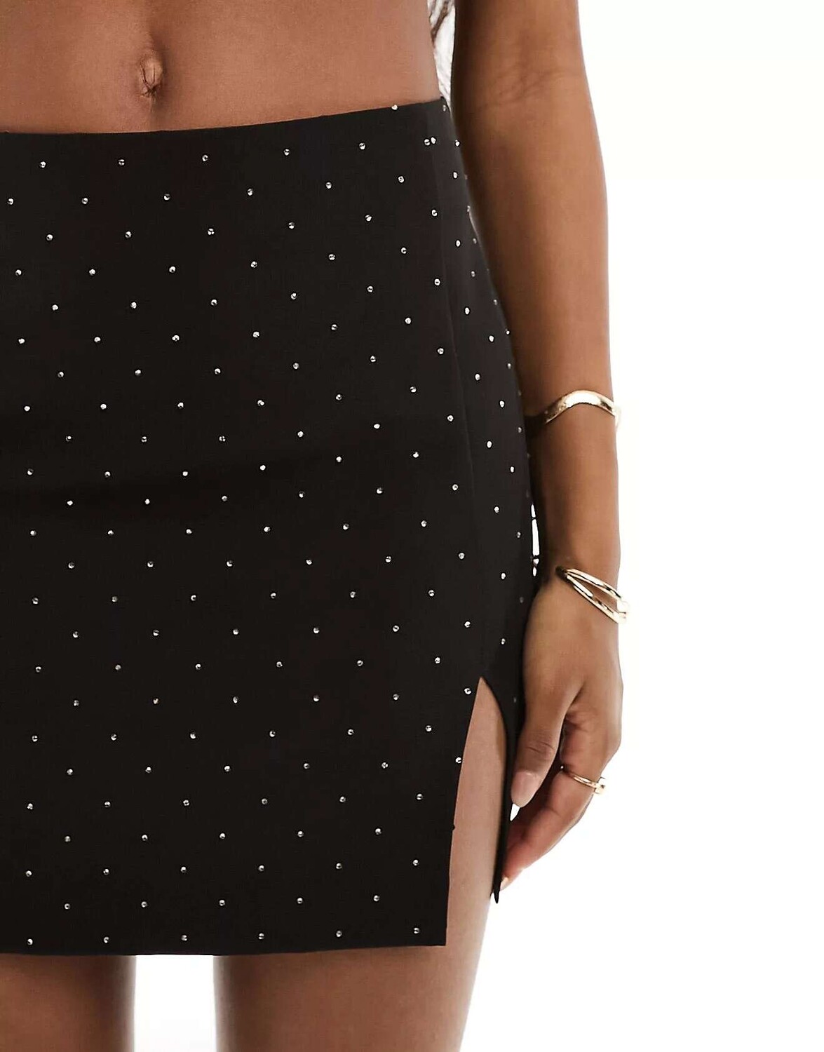 

Черная мини-юбка ASOS Coord Hotfix Hotfix