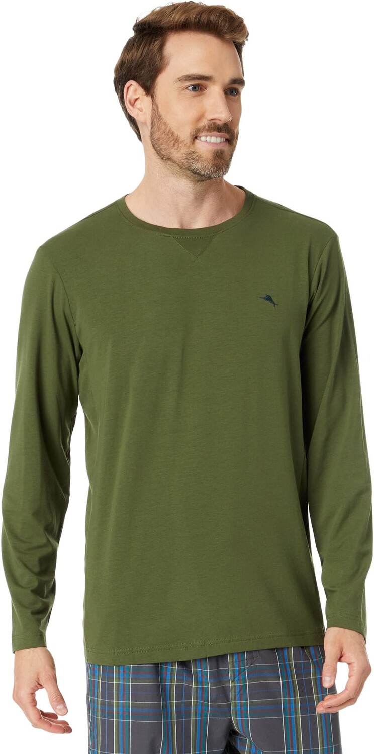 

Домашний топ Tommy Bahama Knit Long Sleeve Top, оливковый